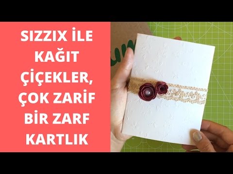 Kartondan çiçekli çok zarif kartlık yapımı - 10marifet