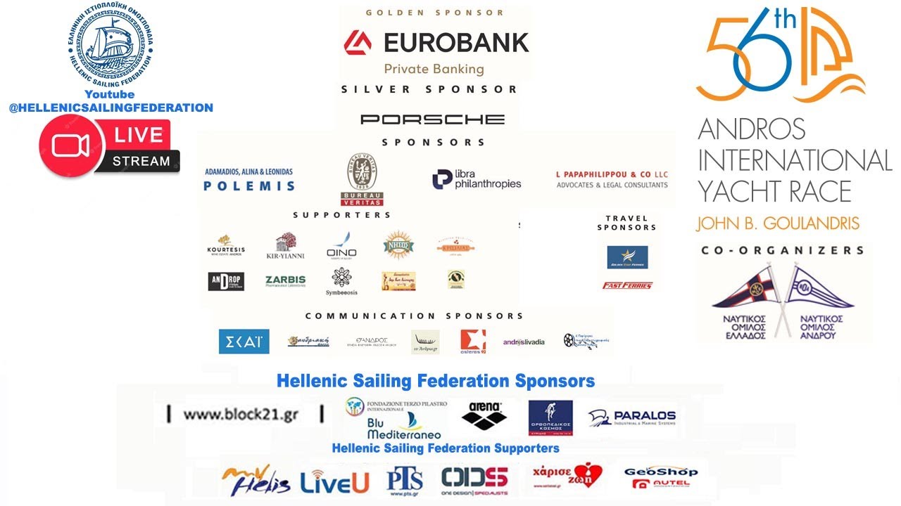 Τελετή Απονομής 2/9/2028 - 56ος Andros Internationsa Yacht Race John B Goulandris