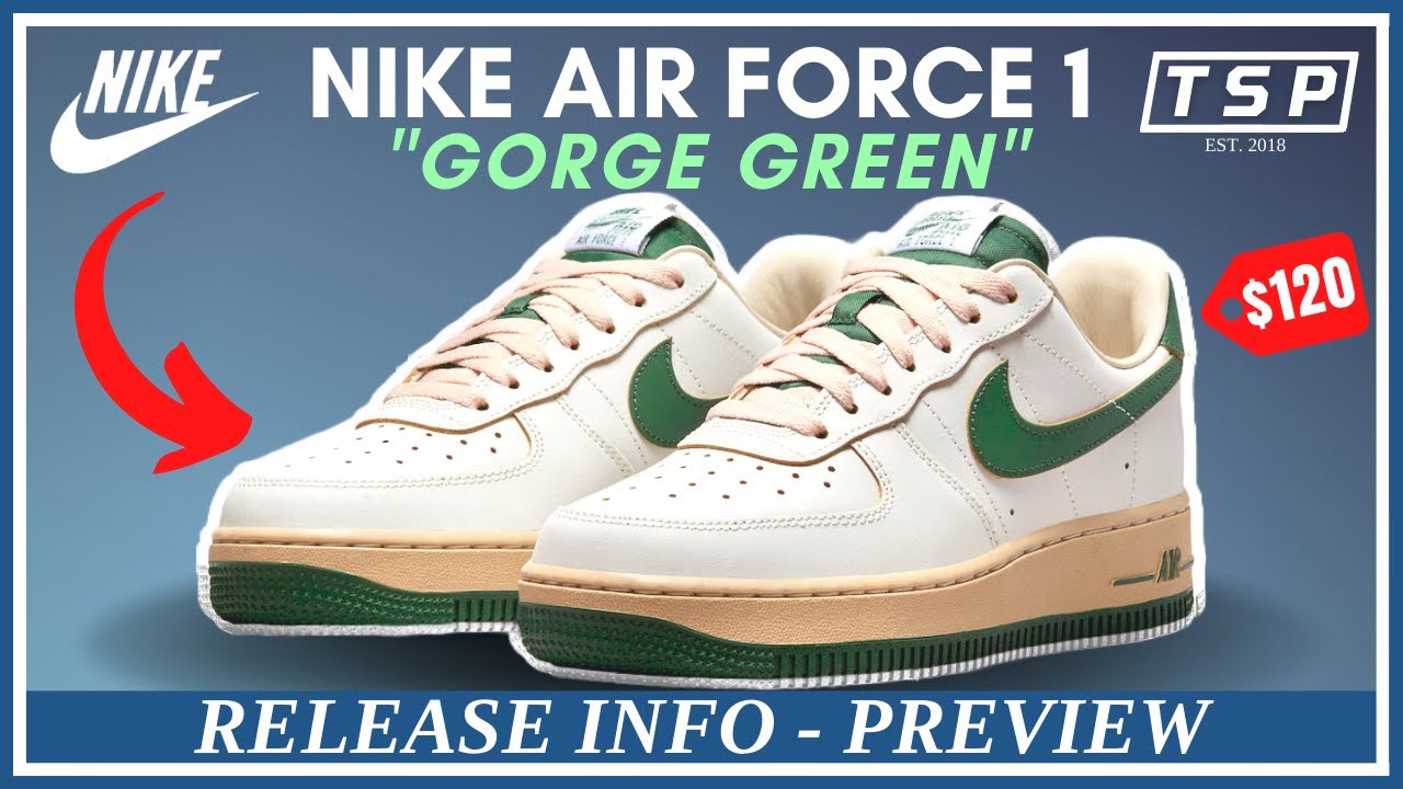 Nike Womens Air Force 1 07 LV8 (DZ4764-133) Sail/Gorge Green / 7