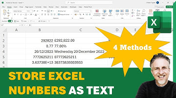 Store Excel Numbers as Text