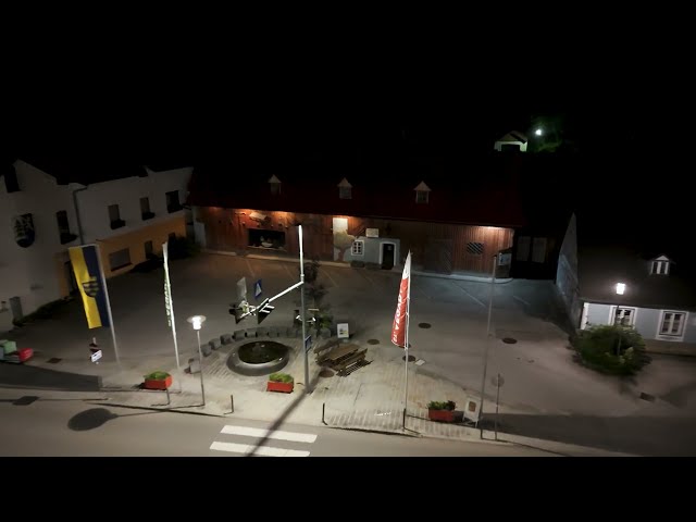 Sommernachtsimpressionen vom Markt und Kirchenplatz der Marktgemeinde St.Aegyd a/N