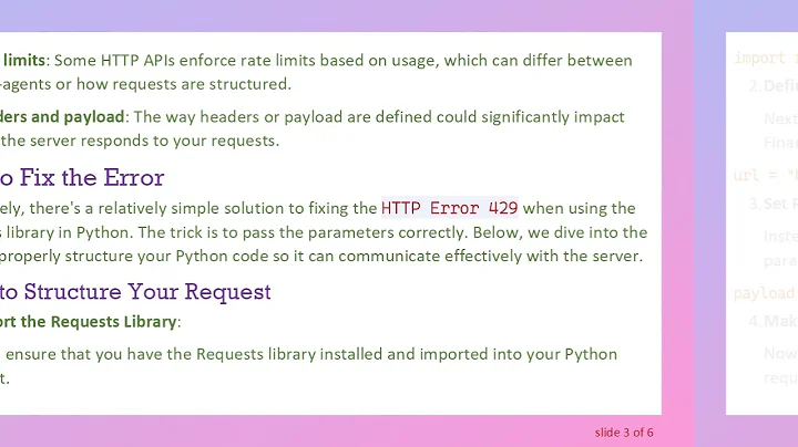 Resolving the HTTP Error 429: Too Many Requests Issue with Python Requests Library