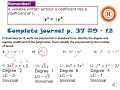 Polynomials: Understanding and Operations