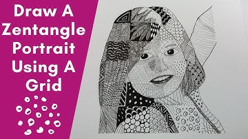 Draw A Zentangle Portrait Using A Grid