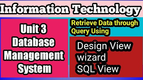 Retrieve data using query | Unit 3 Database Management System | CBSE IT 402 | Class 10