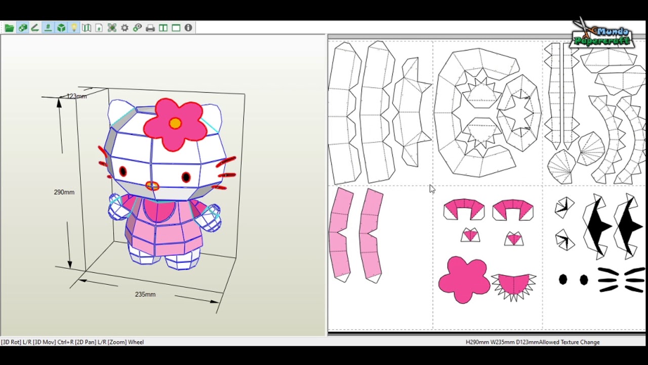 Hello Kitty De Papercraft YouTube