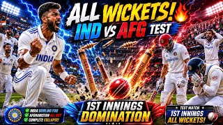 🔥 India Destroyed Afghanistan! 😱 All Wickets in 1st Innings | IND vs AFG Test Match 🏏 screenshot 4