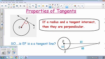 Geom 10.1 Tangents to Circles video