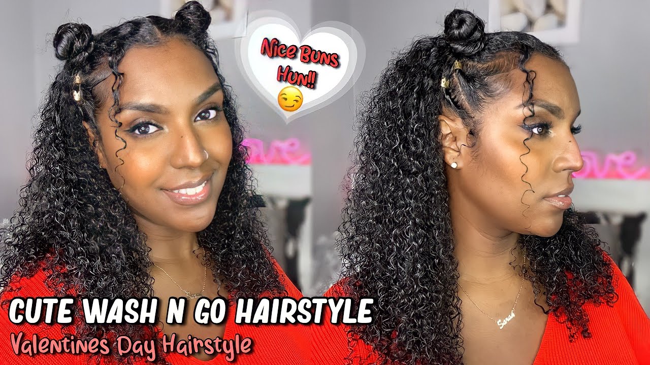 CUTE WASH AND GO HAIRSTYLE Valentines Day Hairstyle Curly Hairstyle Using Camille Rose cute-wash-and-go-hairstyle-valentines-day-hairstyle-curly-hairstyle-using-camille-rose