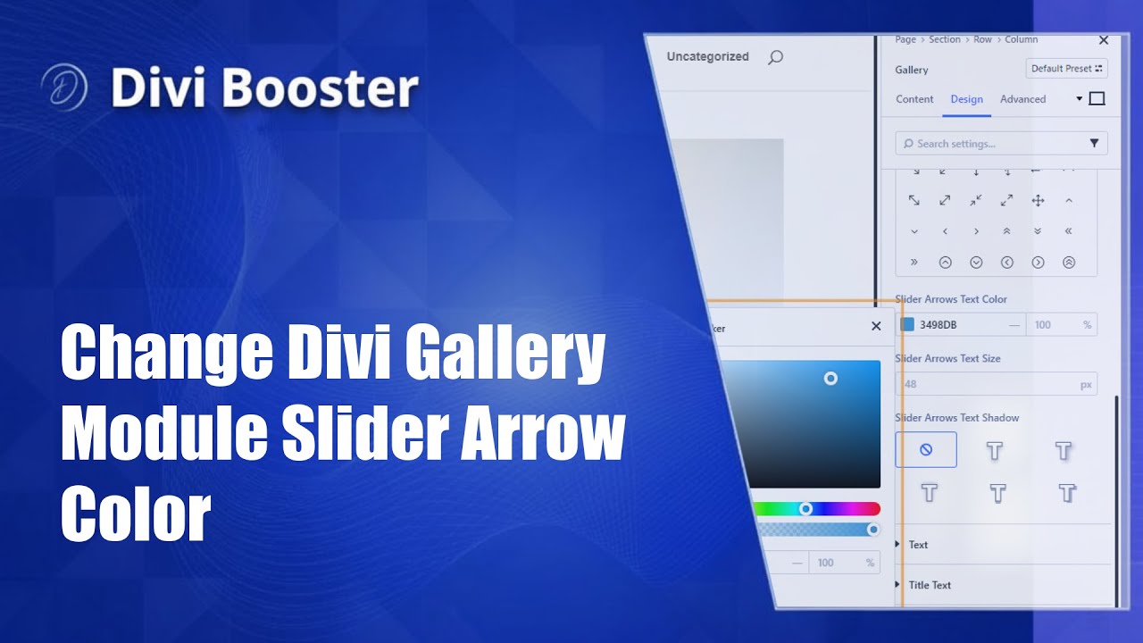 Change Divi Gallery Module Slider Arrow Color