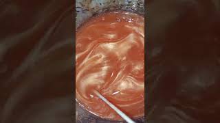 Mixing mica in my melt and pour soap base soap diysoap meltandpoursoap