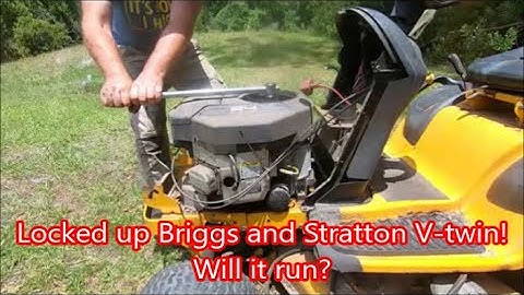 Motor van een Cub Cadet weer in gebruik genomen... Kan een geblokkeerde Briggs & Stratton-motor w...