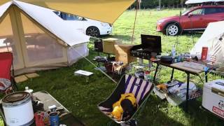 ふもとっぱらでcanvascampSIBLEY500+Classicshelter5×5m