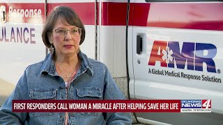 First responders call woman a miracle after helping save her life