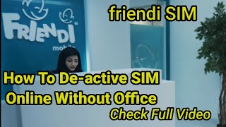 How to De-Activation | Friendi sim ko kaise de-Activation | how to block sim card online in saudi