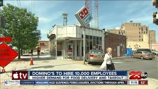 Domino's Pizza to hire 10,000 employees