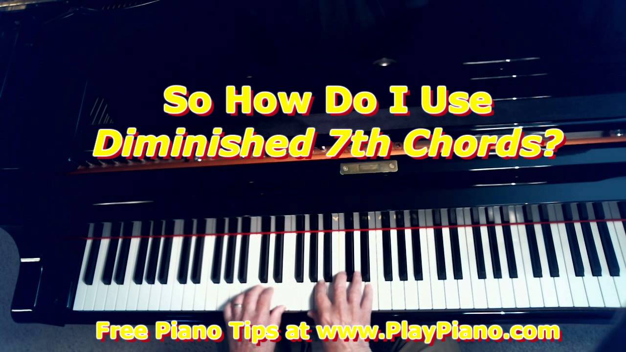 Diminished 7th Chords Piano Chart