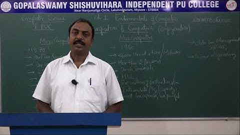 COMPUTER SCIENCE | 1st PUC | CH 01 | FUNDAMENTALS OF COMPUTERS - MINI, MICRO, MAINFRAME, SUPER | S06