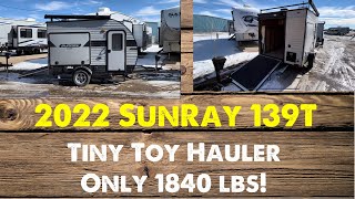 The Ultimate Adventure Companion: 2022 Sunset Park RV SunRay 139T Toy Hauler
