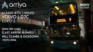 {Last Arriva ALX400} Volvo B7TL ALX400 | GN04 UDP, Featuring Hill Climbs \u0026 Downshifts, Euro 3