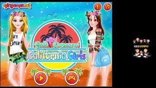 Belle and Rapunzel California Girls | Princess Dress Up Game | Belle and Rapunzel California Girls screenshot 5