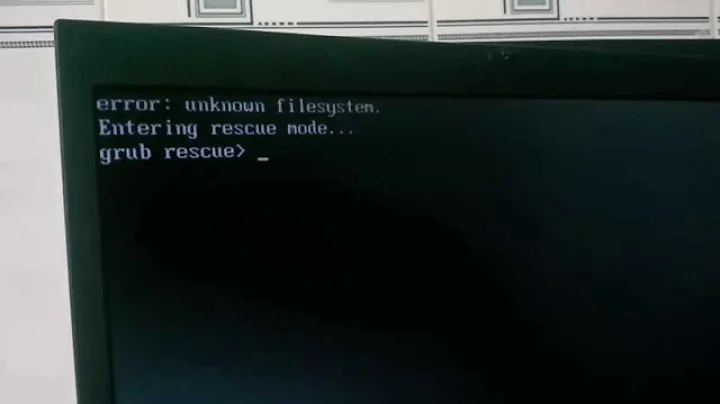 Fix unknown filesystem Grub rescue Ubuntu, Windows