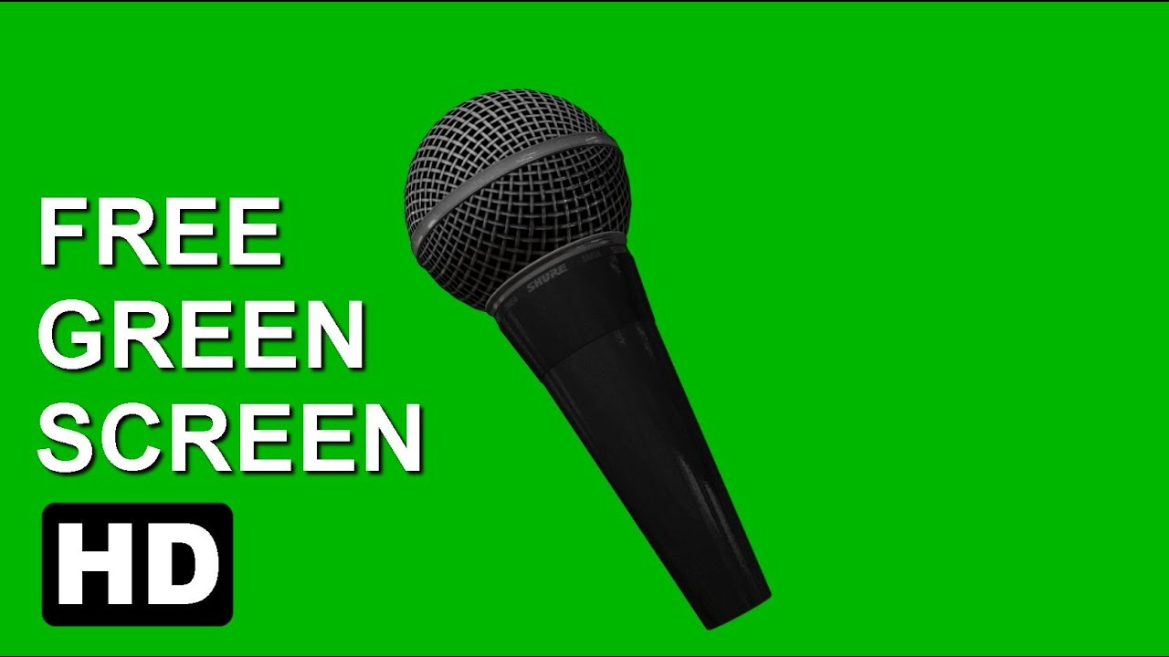 FREE HD Green Screen SHURE MICROPHONE YouTube