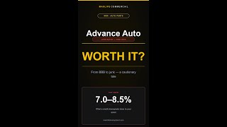 Advance Auto Parts NNN: A Warning #shorts