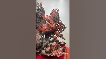 Tượng Gỗ: Gia Đình Gà - Gỗ Trắc Đỏ Đen | Đồ Gỗ Mạnh Sơn #Shorts