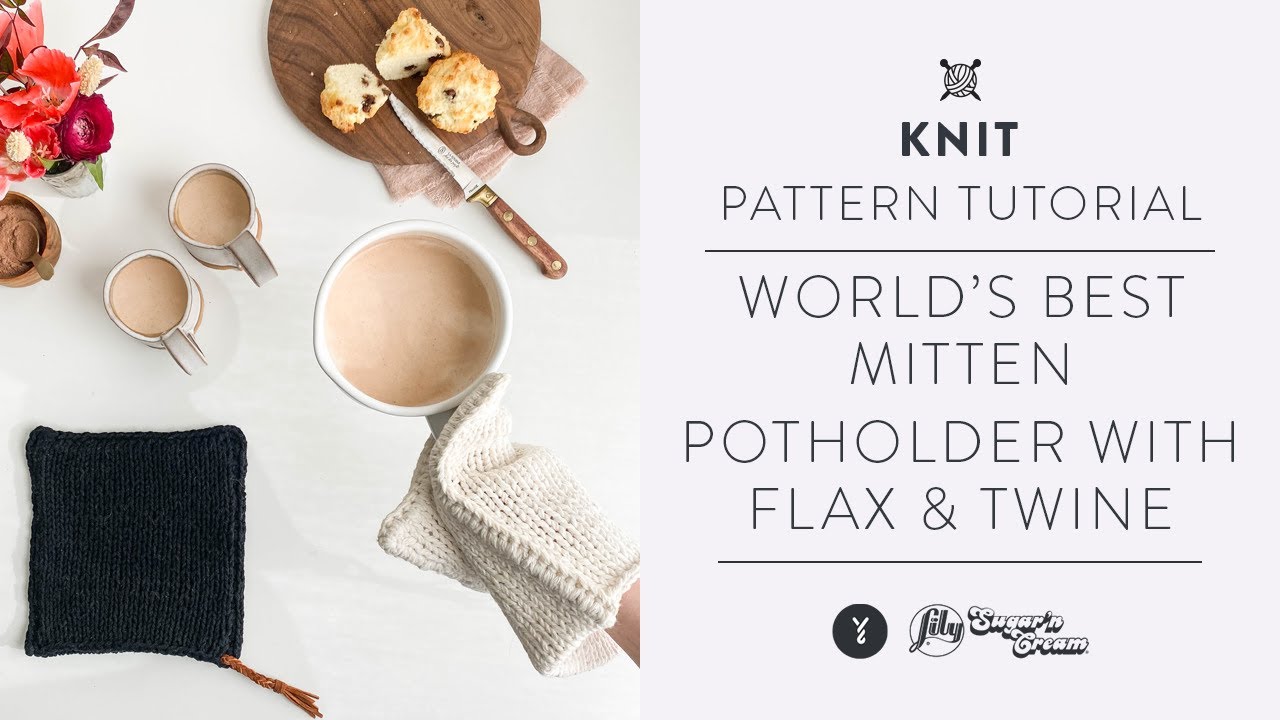 Knit Potholder Pattern Using the Linen Stitch · Nourish and Nestle