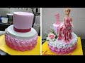 Two Tire Baby Birthday Cake Design |Barbie Doll Cake Design |Doll Cake | Doll Cake decorating