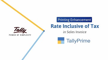 How to Print Rate Inclusive of Tax in Sales Invoice | TallyHelp