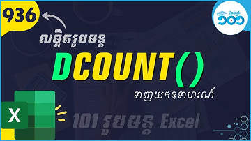 EP84 របៀបប្រើរូបមន្ត​ DCount ក្នង Excel | រូបមន្ត​ Excel