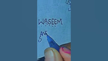 writing Waseem name. comment your name.#logo #logodesign #design #name #namelogodesign #shorts