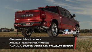 Flowmaster American Thunder 2025 RAM 1500 3.0-Liter Standard Output Direct fit muffler (818196)