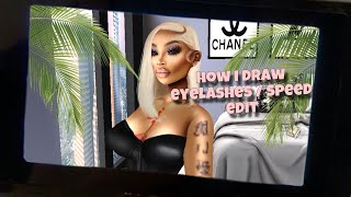 Imvu|how I do eyelashes/ speed edit   #imvu #imvulifestyle #imvumodel
