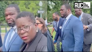 Things Go Left After 50 Cent Gets Confronted By Protestors At The White House