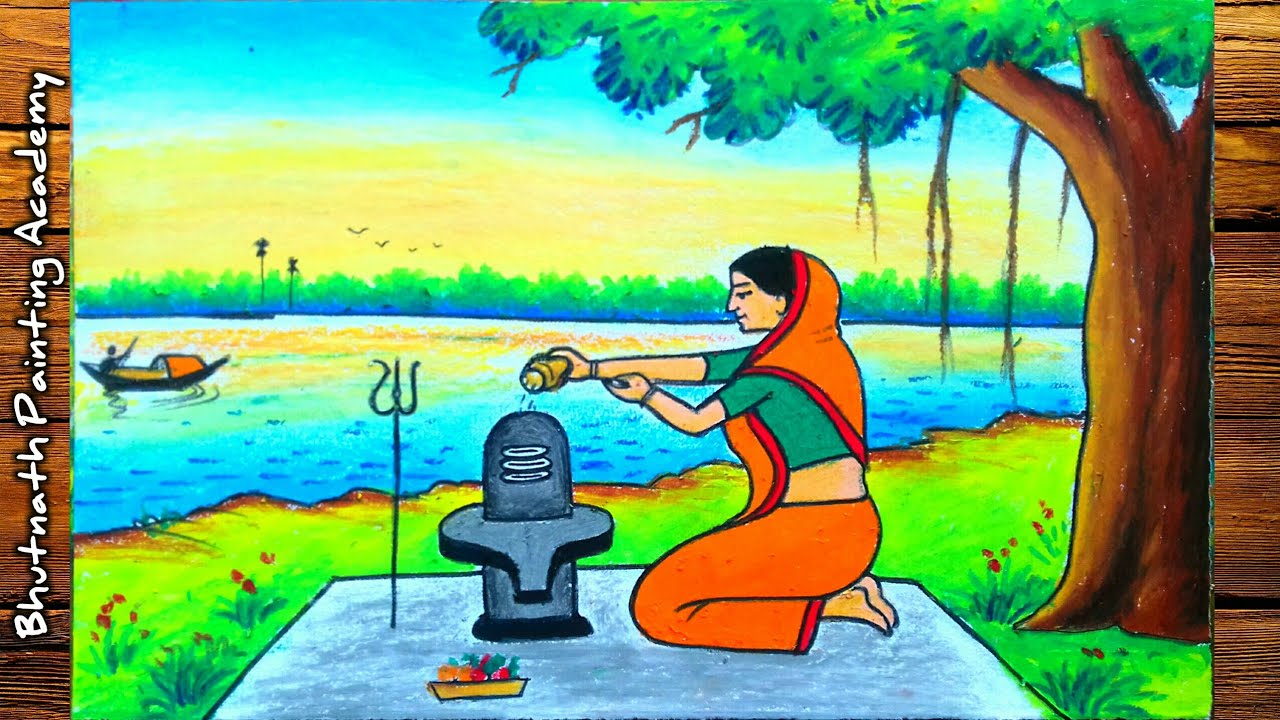 Lord Shiva in meditation. Greeting card for Maha Shivratri, a Hindu festival  celebrated of Lord Shiva. Vector illustration. Stock Vector | Adobe Stock