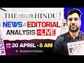 20 April 2026 | The Hindu News &amp; Editorial Analysis LIVE | Daily Current Affairs | UPSC 2026
