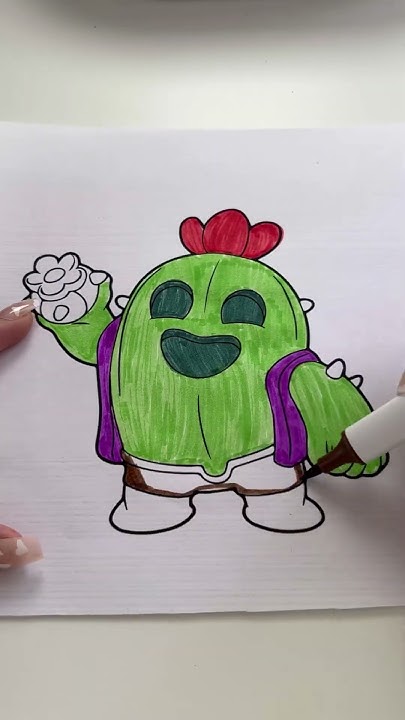 Бравл Старс. Brawl Stars. Спайк #art #drawing #рисунок #игры - YouTube