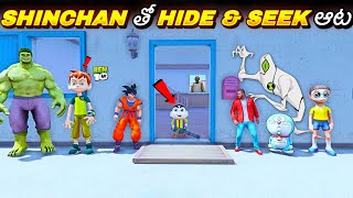 SHINCHAN PLAYING HIDE AND SEEKWITH BEN10 & DORAEMON IN GTA5 #Black7plays #gta5