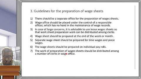 Internal Check regarding wages:  Session 8