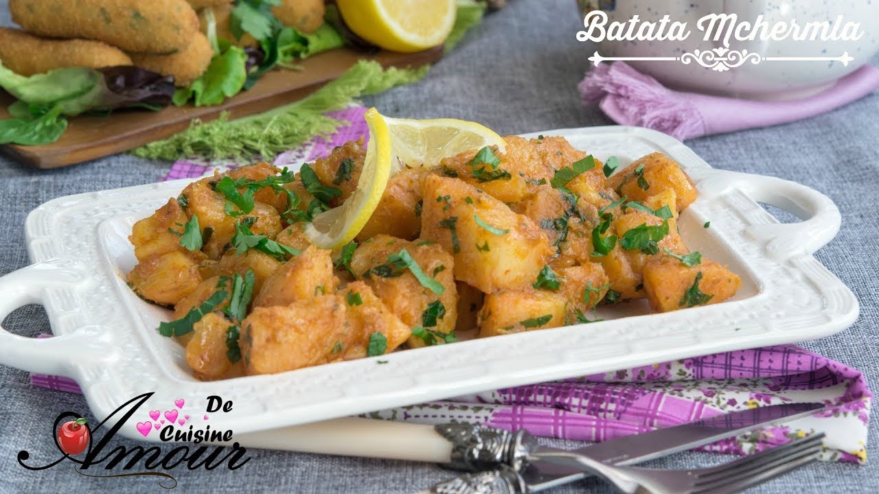 entrée ou plat?  batata mchermla ou pommes de terre à la chermoula