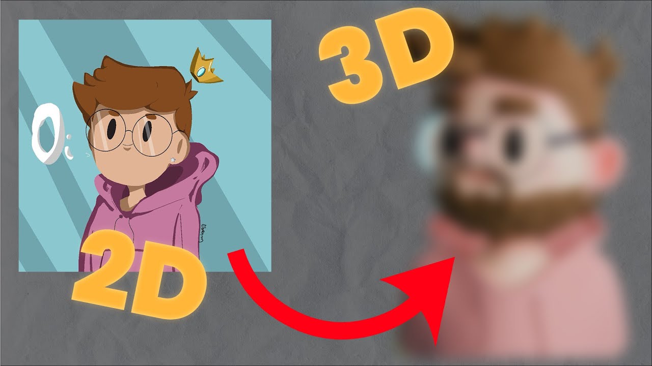 REFIZ minha foto 2D em 3D NO BLENDER!! - Modelagem de Personagem - YouTube
