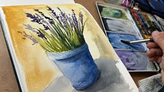 Watercolor Journal Day 70 (Lavender)