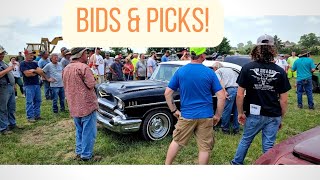 HUGE Car & Truck collection: Part Two  Auction Action! 1957 Chevy, Model A, C10 pickups, Jeeps!