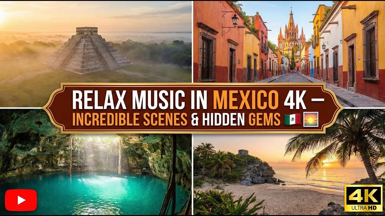 Relax Music in Mexico 4K – Incredible Scenes & Hidden Gems 🇲🇽🌅