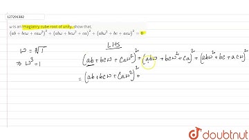 `omega` is an imagianry cube root of unity, show that, `(ab+bcomega+caomega^(2))^(2)+(abomega+bcom