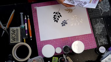 Heat Embossing Foliage on Acetate, paper crafts tutorial
