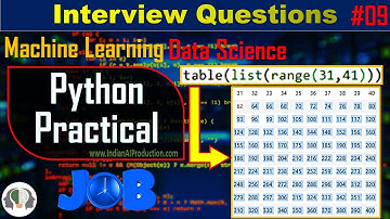 #9 Create Multiplication Table Using Loop | Python Interview Question | Data Science | ML | AI